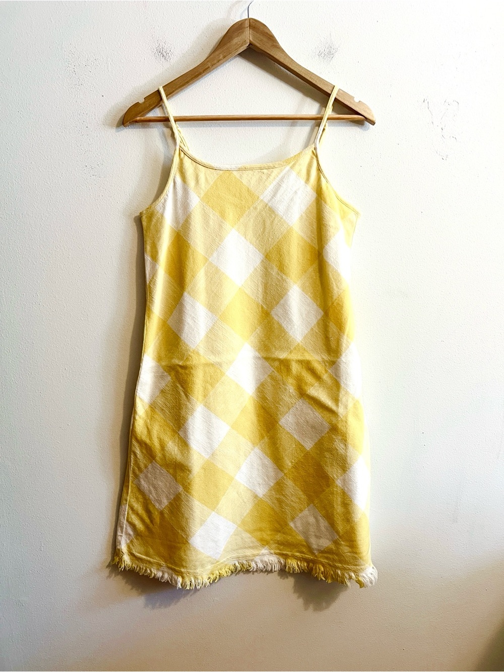 nwt natural reflections plaid dress - 100% cotton